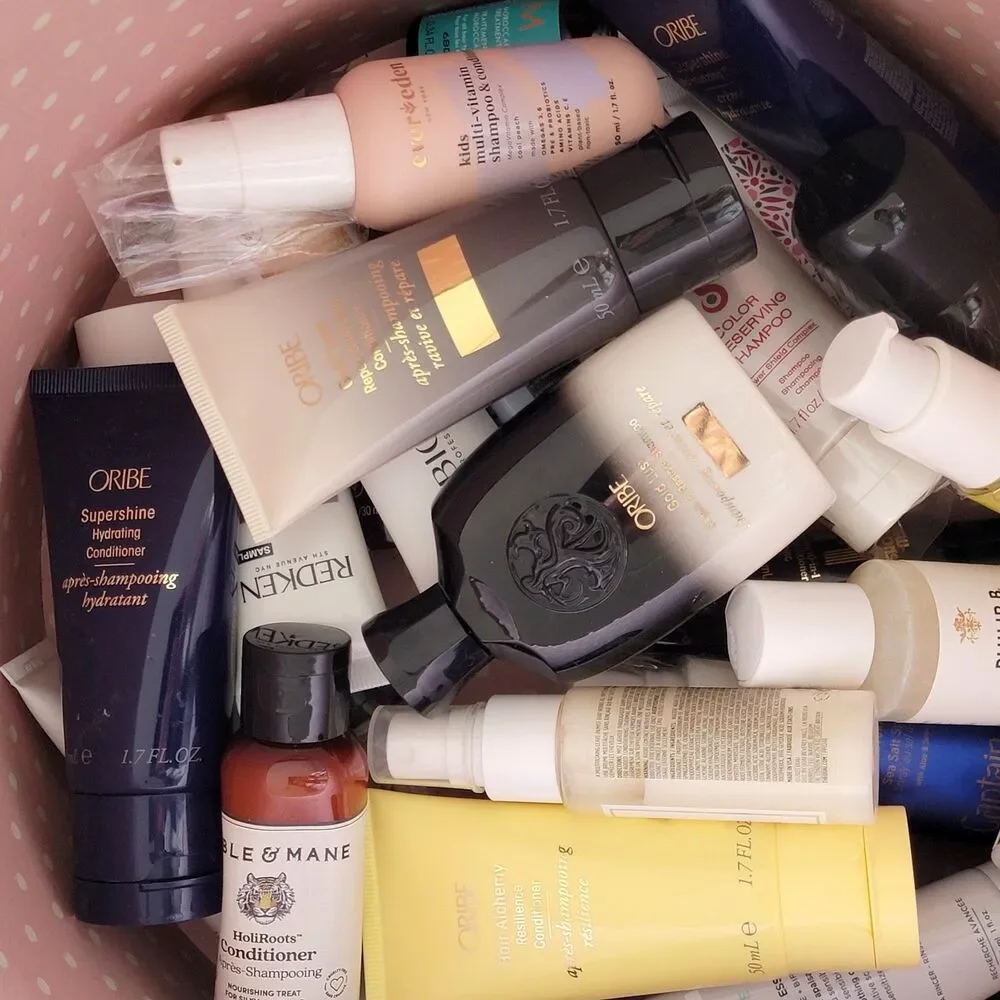 High End Luxury Hair Travel Sizes Variety of Hair Products